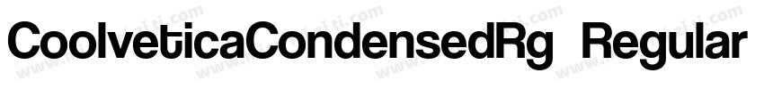 CoolveticaCondensedRg  Regular字体转换